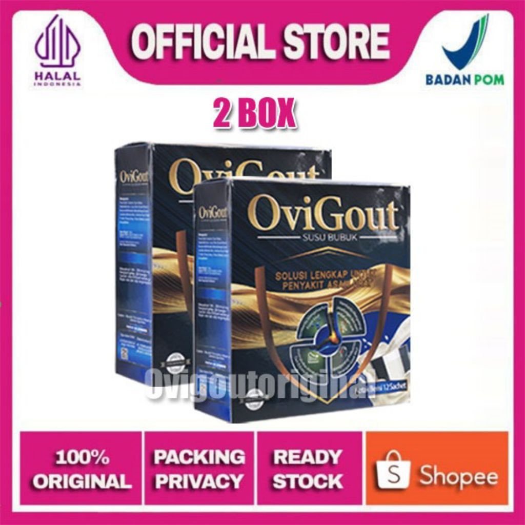 

OVIGOUT ® OviGout Original (2 Box) Susu Bubuk Asam Urat | OviGout Atasi Nyeri Sendi Akibat Asam Urat