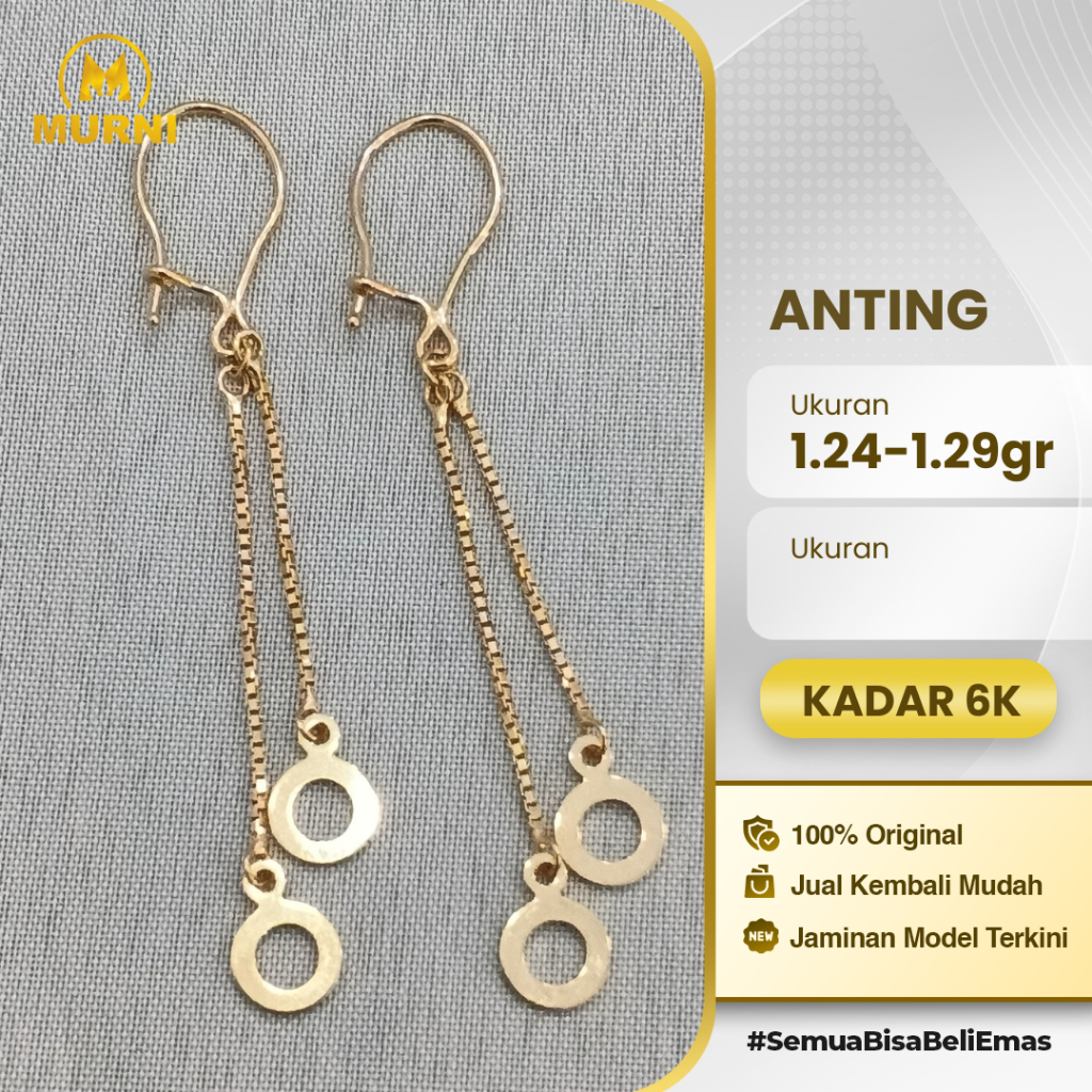 MURNI Anting Italy Layer Circle 6K Toko Murni Bekonang