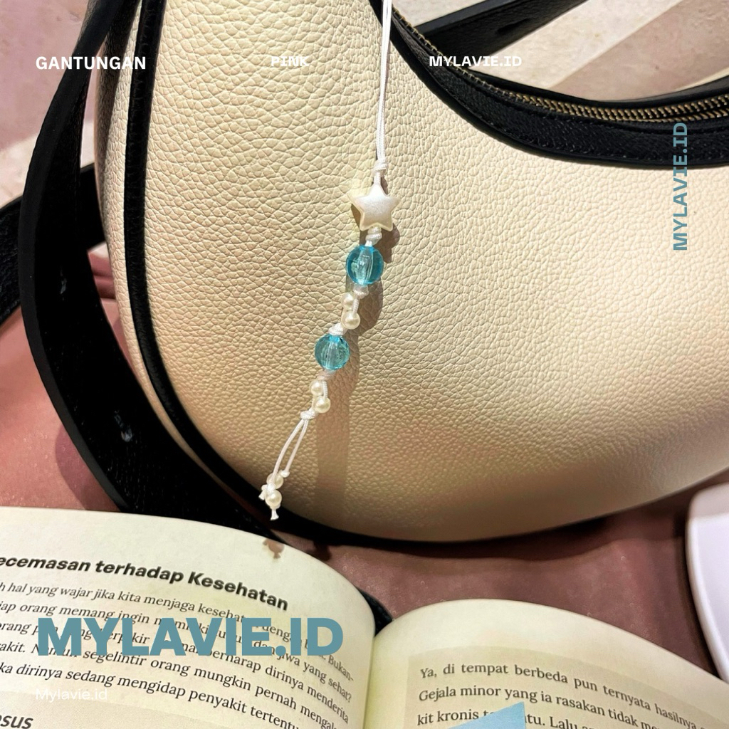 Gantungan HP // Gantungan Kunci // Gantungan Tas Lucu Karakter Bintang dan Unik // Gantungan Manik M