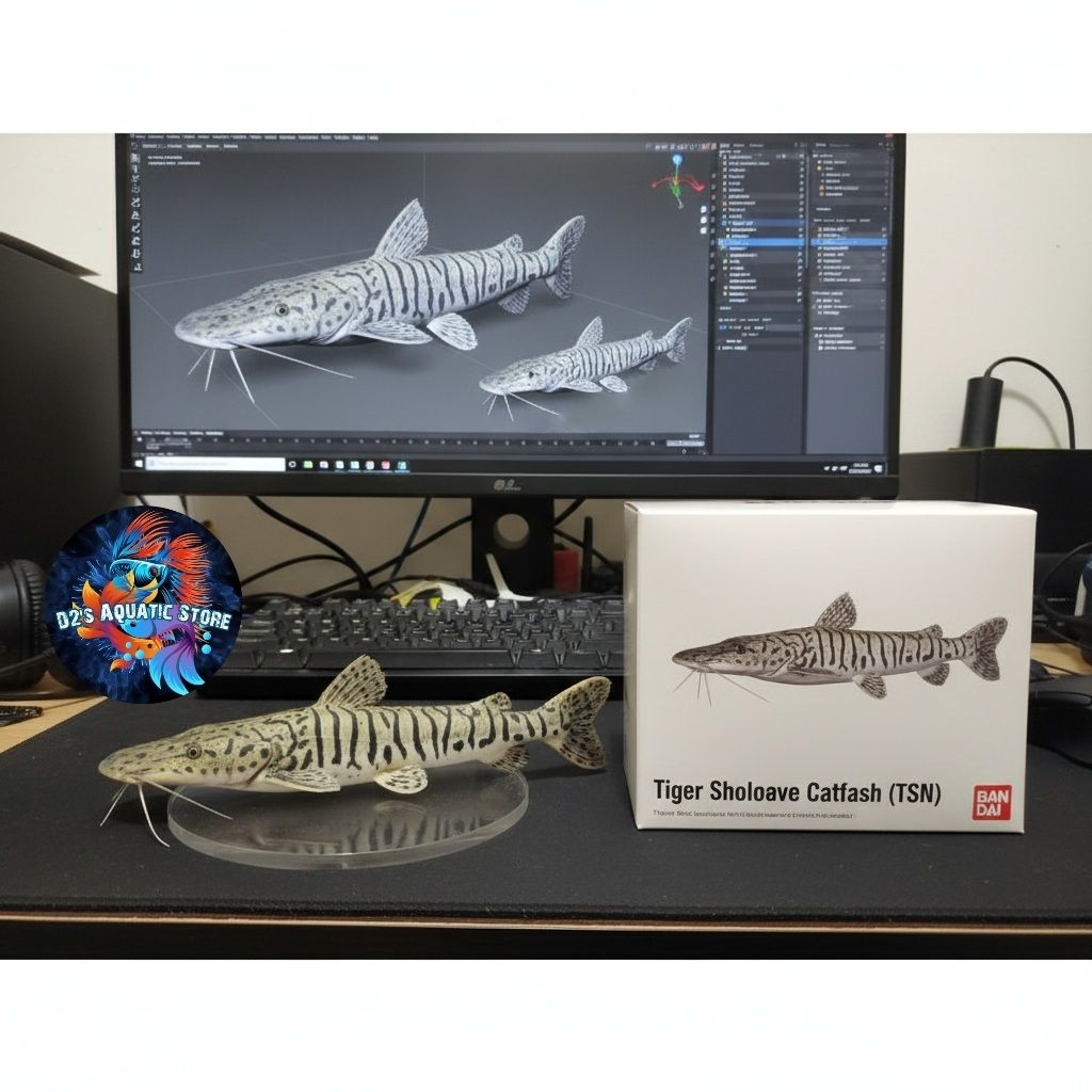 Hiasan Aquarium Tiger Shovelnose Catfish / TSN Catfish