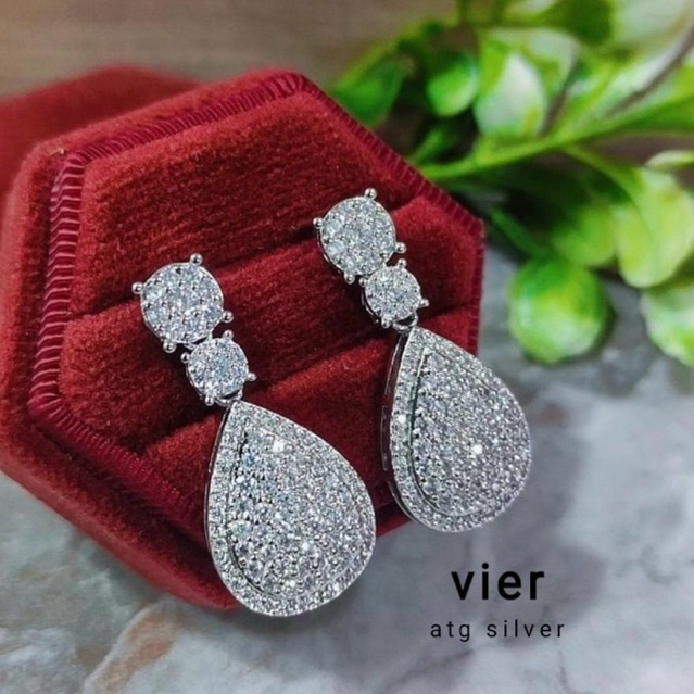 anting labu premium replika berlian eropa cantik mewah berkilau