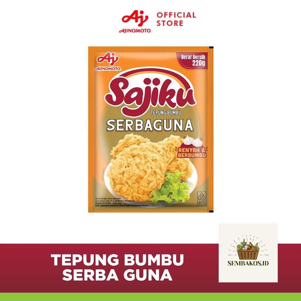 

Ajinomoto - Tepung Bumbu Sajiku Serbaguna 220gr