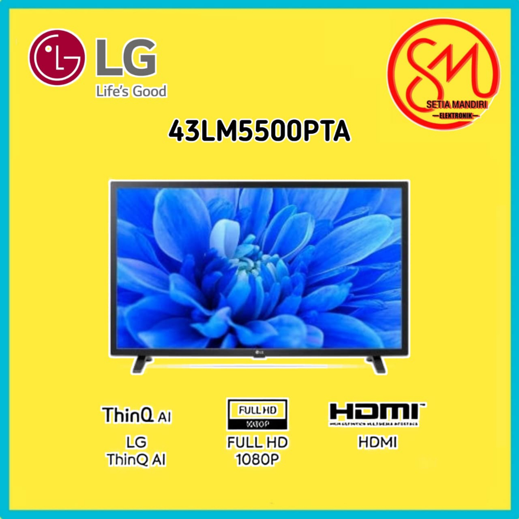 LG Televisi / TV FHD 43" - 1080p Dynamic Color Active HDR Virtual Surround | 43LM5500PTA