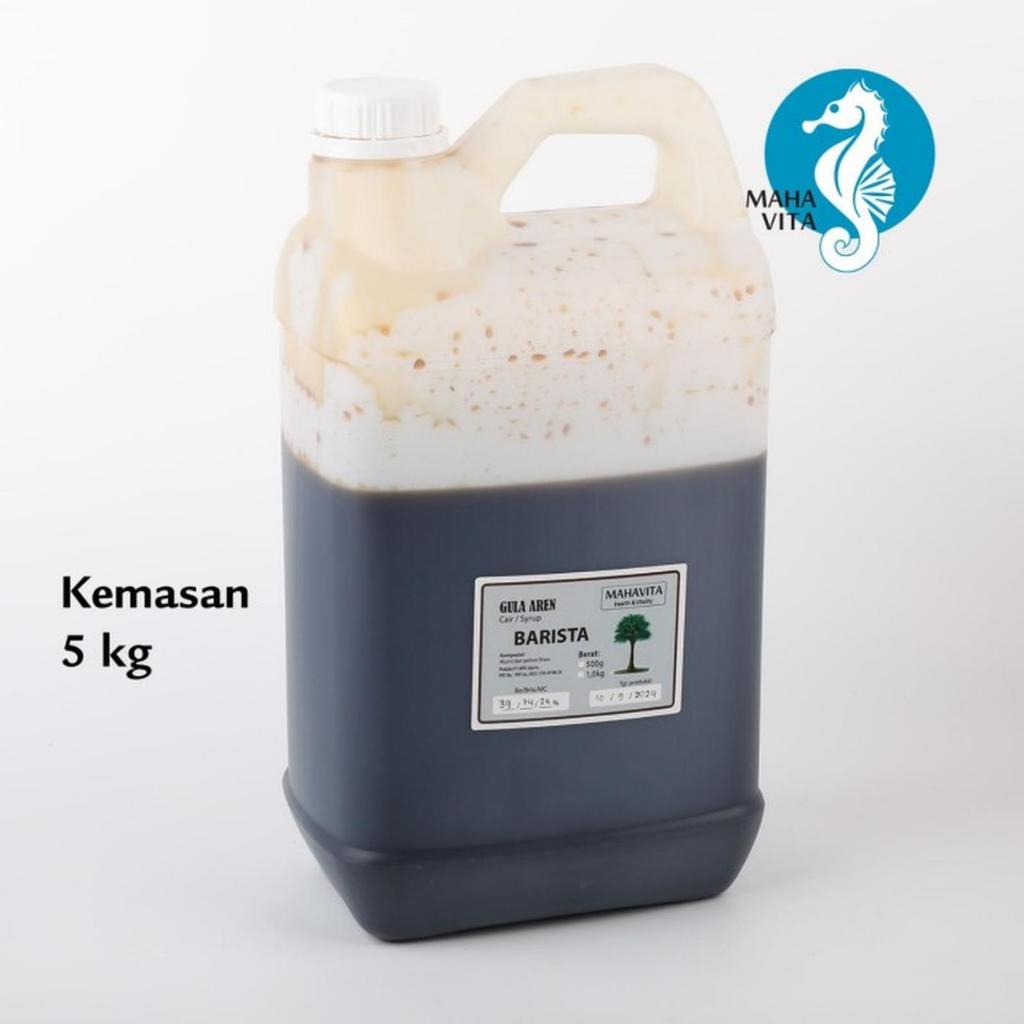 

Mahavita Gula Aren cair Barista Palm sugar syrup 5kg - campuran kopi susu/ cendol/ kue