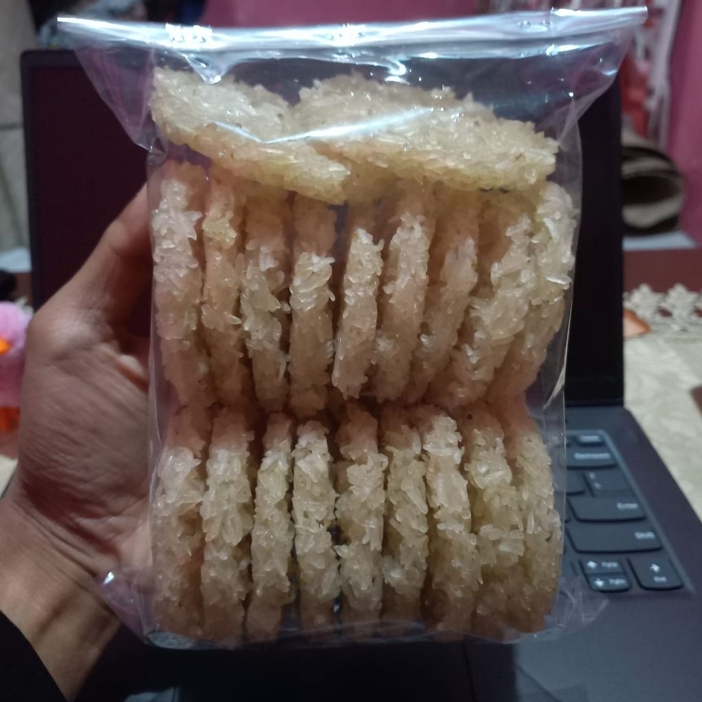 

20Pcs Rengginang Ketan Original Asin Gurih Ukuran Diameter 7cm