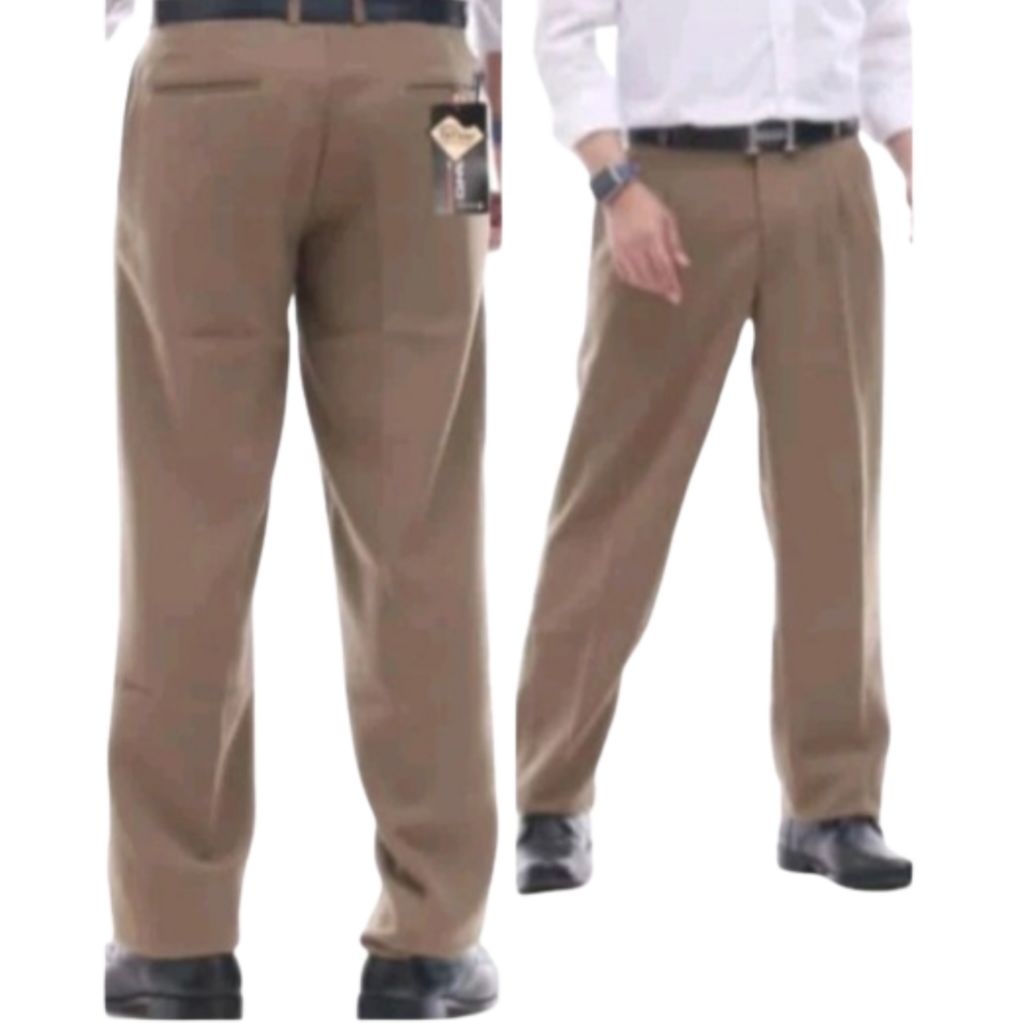 Celana Kantor Rempel Bahan Formal Reguler Standar Kerja Pria
