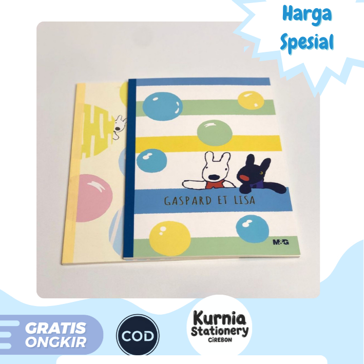 

M&G Notebook Gaspard Et Lisa A5 & B5 / Buku Tulis Singel Ruled A5 & B5