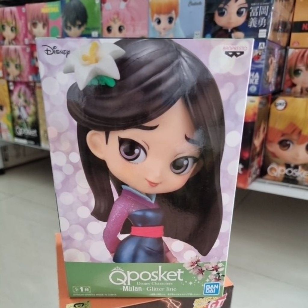 Bandai Qposket Action Figure Original Disney Princess Mulan (Glitter Line)