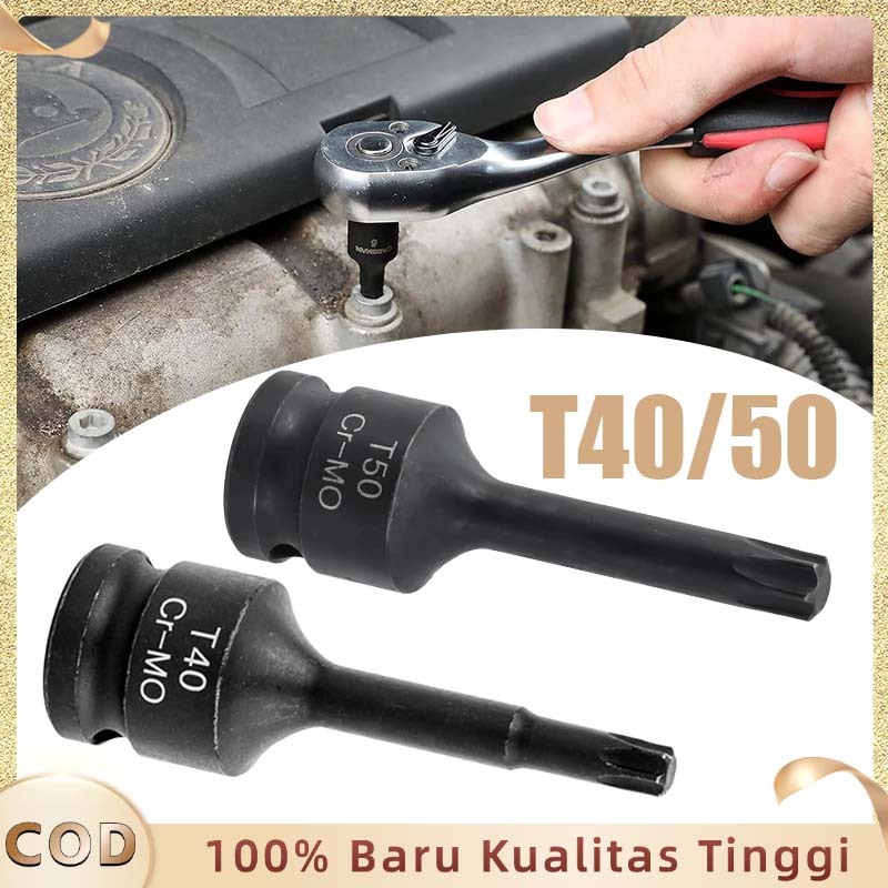 T40 T50 Mata Kunci Shock Bintang Kunci Shock Bintang 1/2"