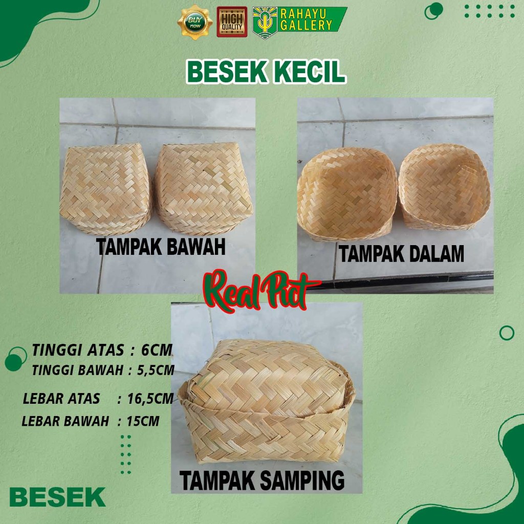 BESEK BAMBU KECIL , BESEK NASI KENDUREN , BESEK TASYAKURAN