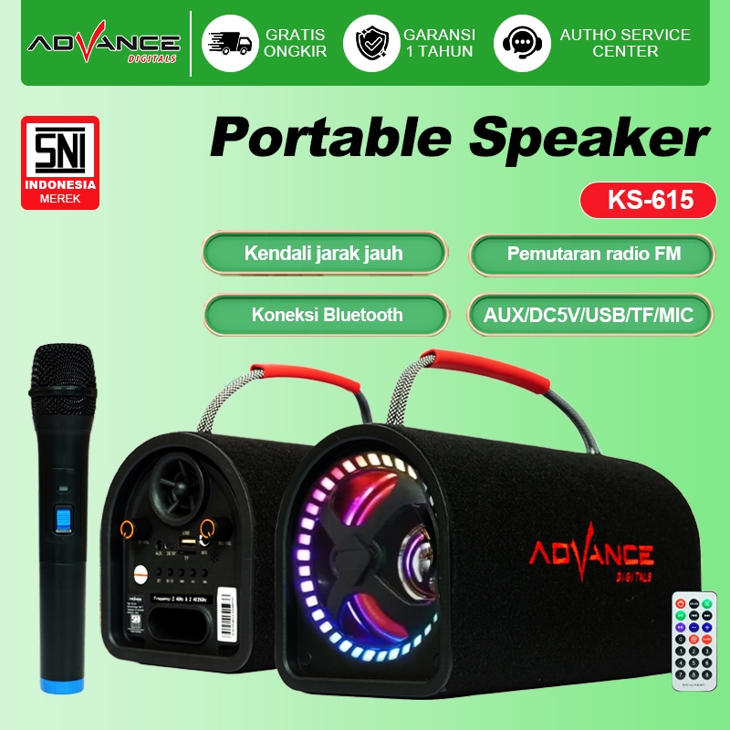 ADVANCE 10W 4INCH SPEAKER Free MIC Bluetooth Portable Karaoke Speaker Bluetooth Karaoke