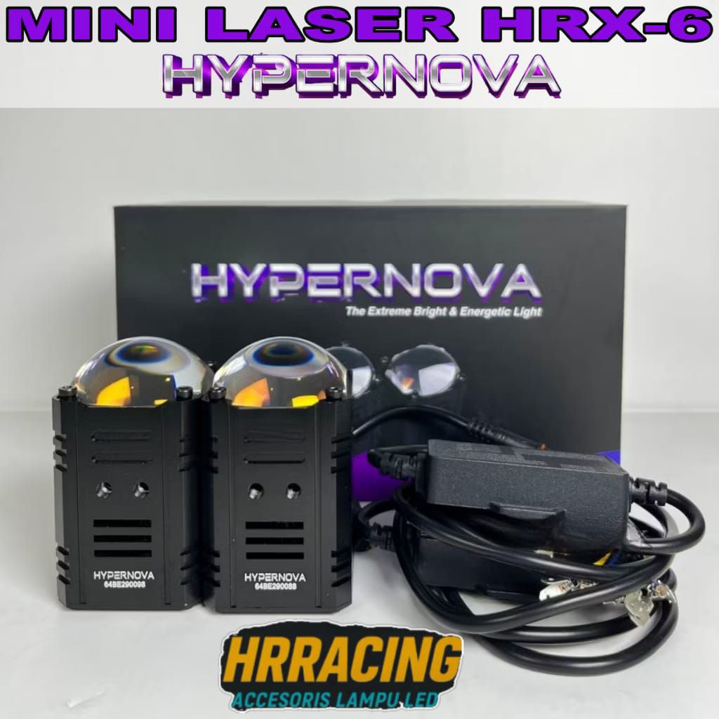 HYPERNOVA - ORIGINAL LAMPU TEMBAK MINI LASER HYPERNOVA HRX6 100 WATT 9-24VOLT HRX 6 - 2 PCS HRX6 HYP