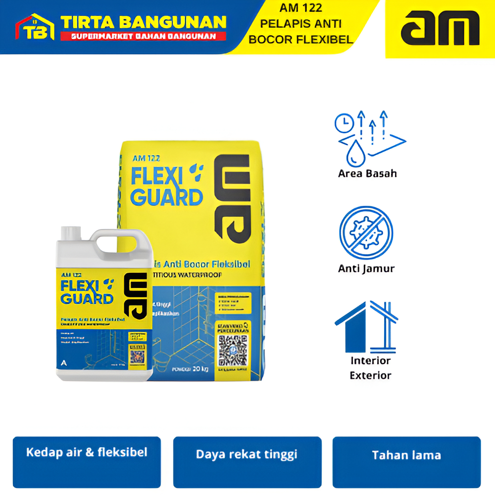 AM 122 COMENTITIOUS WATERPROOFING 5KG SET PELAPIS ANTI BOCOR FLEKSIBEL