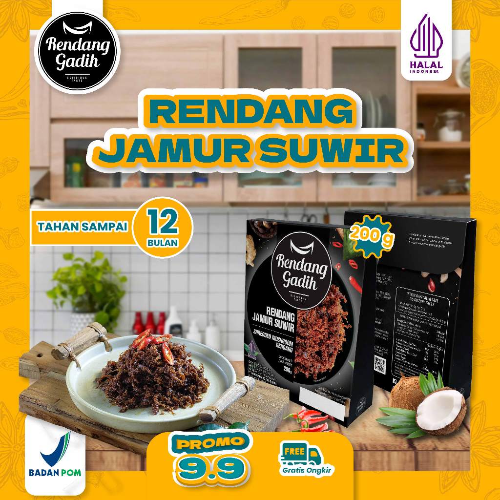 

Rendang Gadih - Rendang Jamur Suwir 200 g