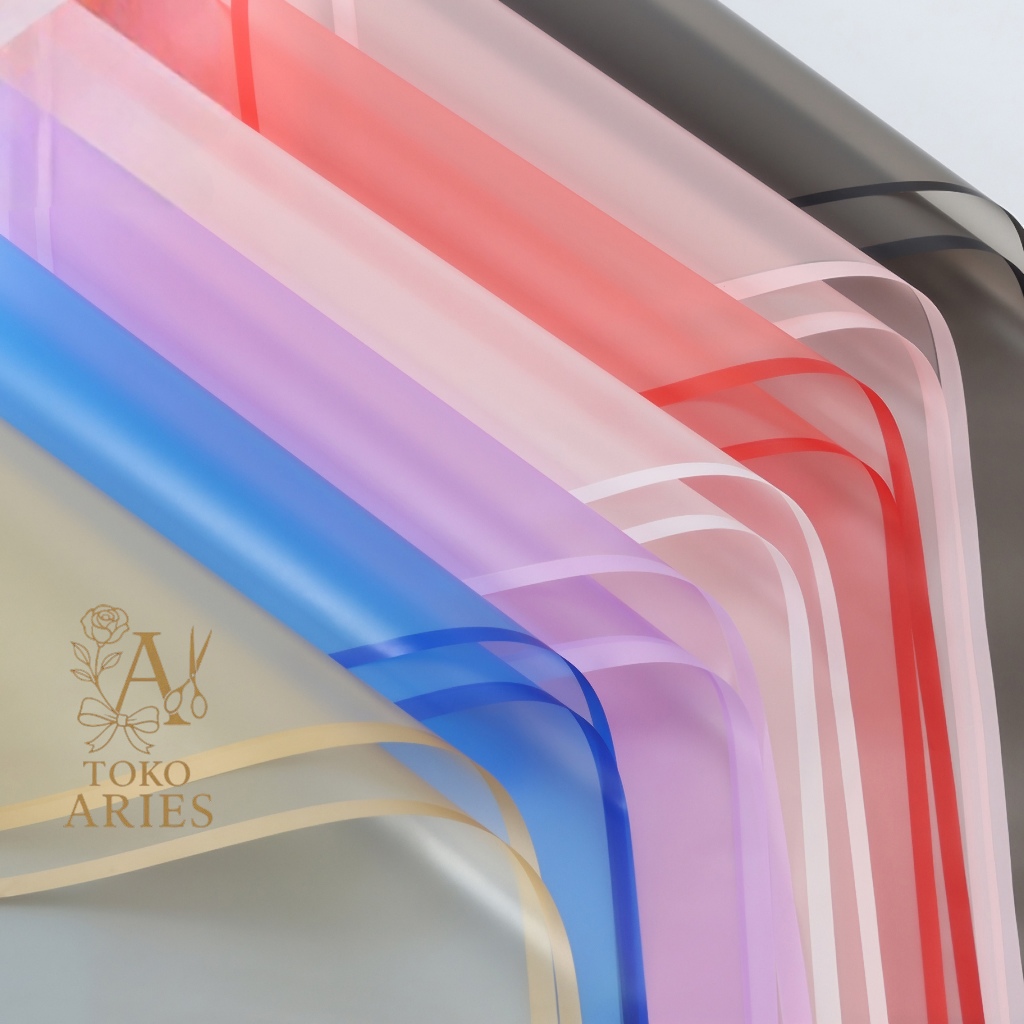 

20 lembar transparant cellophane flower wrapping bouquet korean style