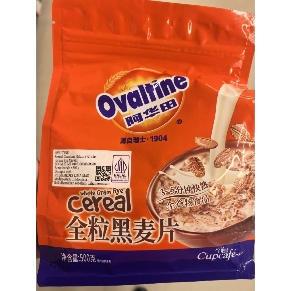 OVALTINE SEREAL GANDUM HITAM. OVALTINE WHOLE GRAIN RYE CEREAL. OVALTINE CEREAL. OVALTINE INSTANT OAT