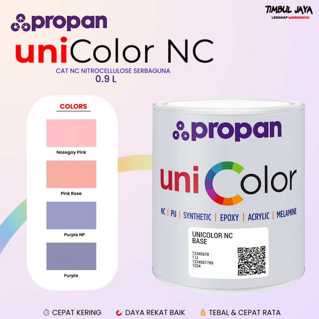 Cat Duco NC Propan Unicolor 0,9Liter Ungu Dan Pink / Cat Mobil Propan / Cat Duco Besi Kayu Plastik B