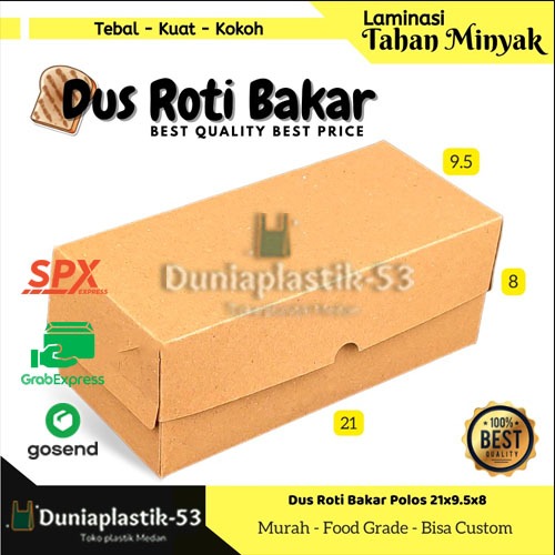 Box Roti Bakar / Dus Roti Bakar / Kotak Roti Bakar Bandung / Box Laminasi / Box Kotak Kemasan Roti