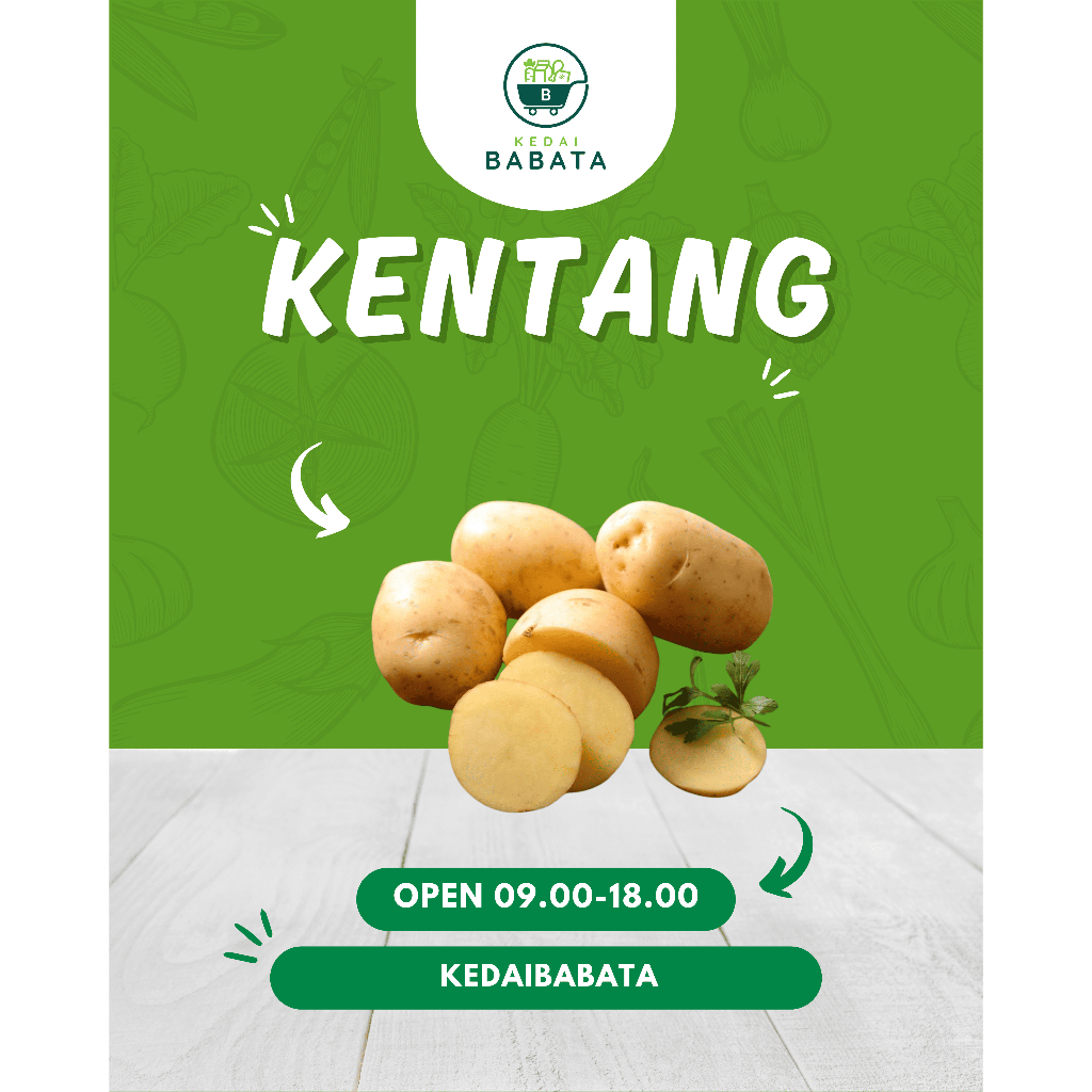 

Kentang Granola Besar Umbi Fresh Segar Sayuran Kedai Babata Padang
