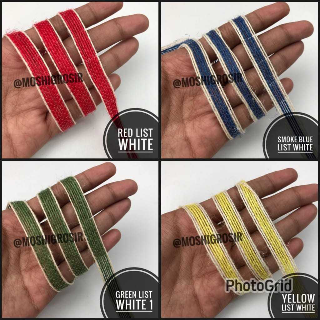 

1 YARD - 9MM / PITA GONI LIS / PITA GONI WARNA LIS / GONI WARNA / GONI LIS