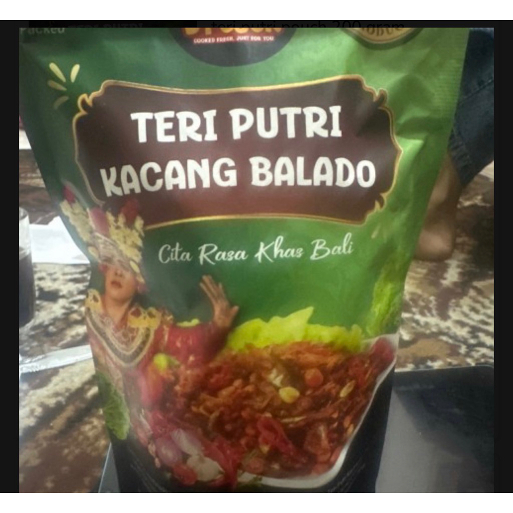 

teri putri kacang balado pouch 200 gram