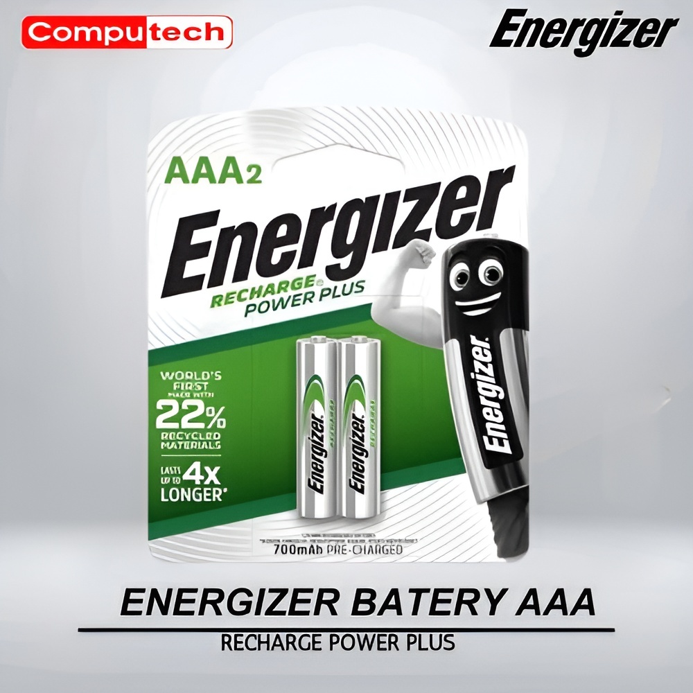 Baterai ENERGIZER Rechargeable AAA NH12 700MAh BP2 / Baterai AAA Rechargeable