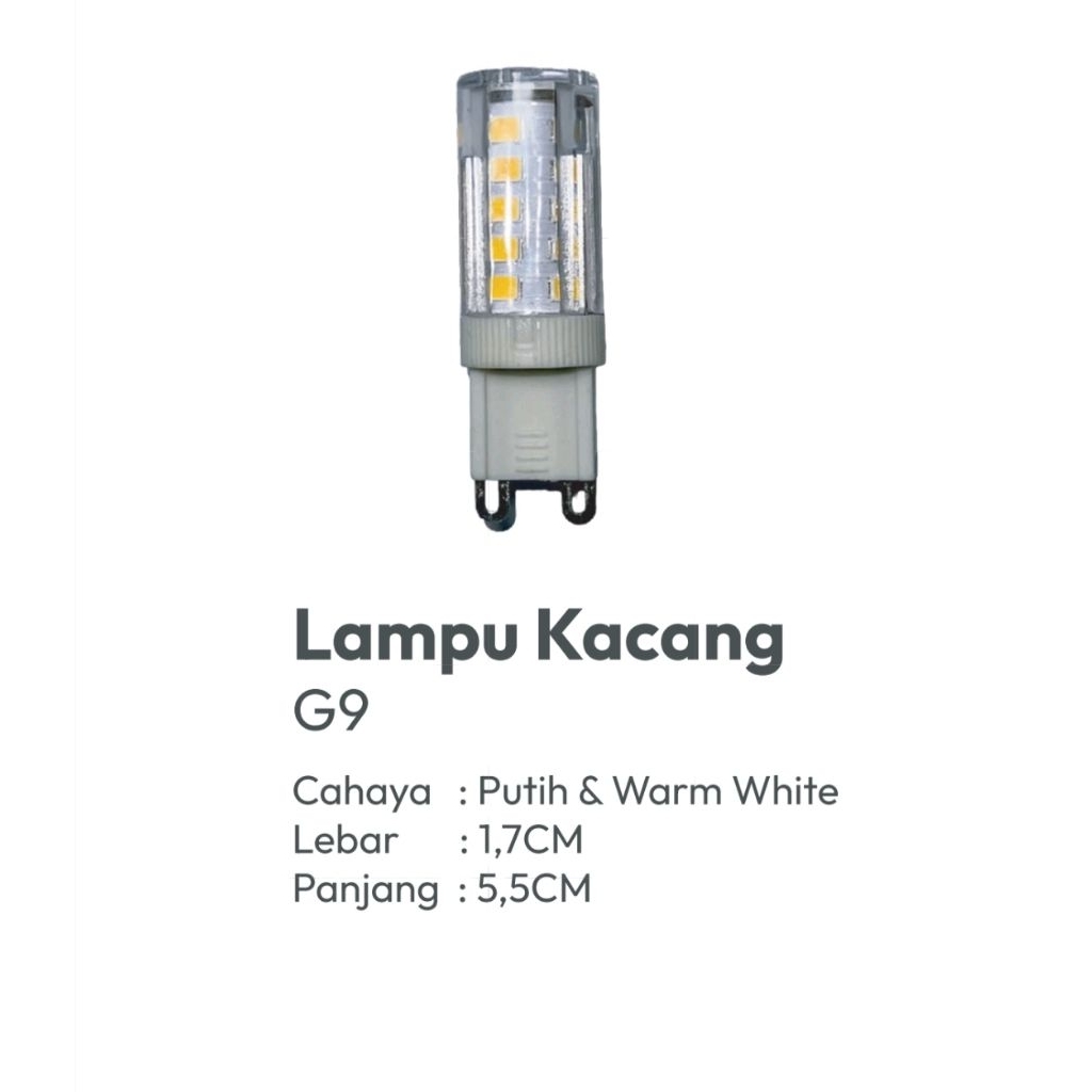 lampu led halogen kacang G9 5w 220v