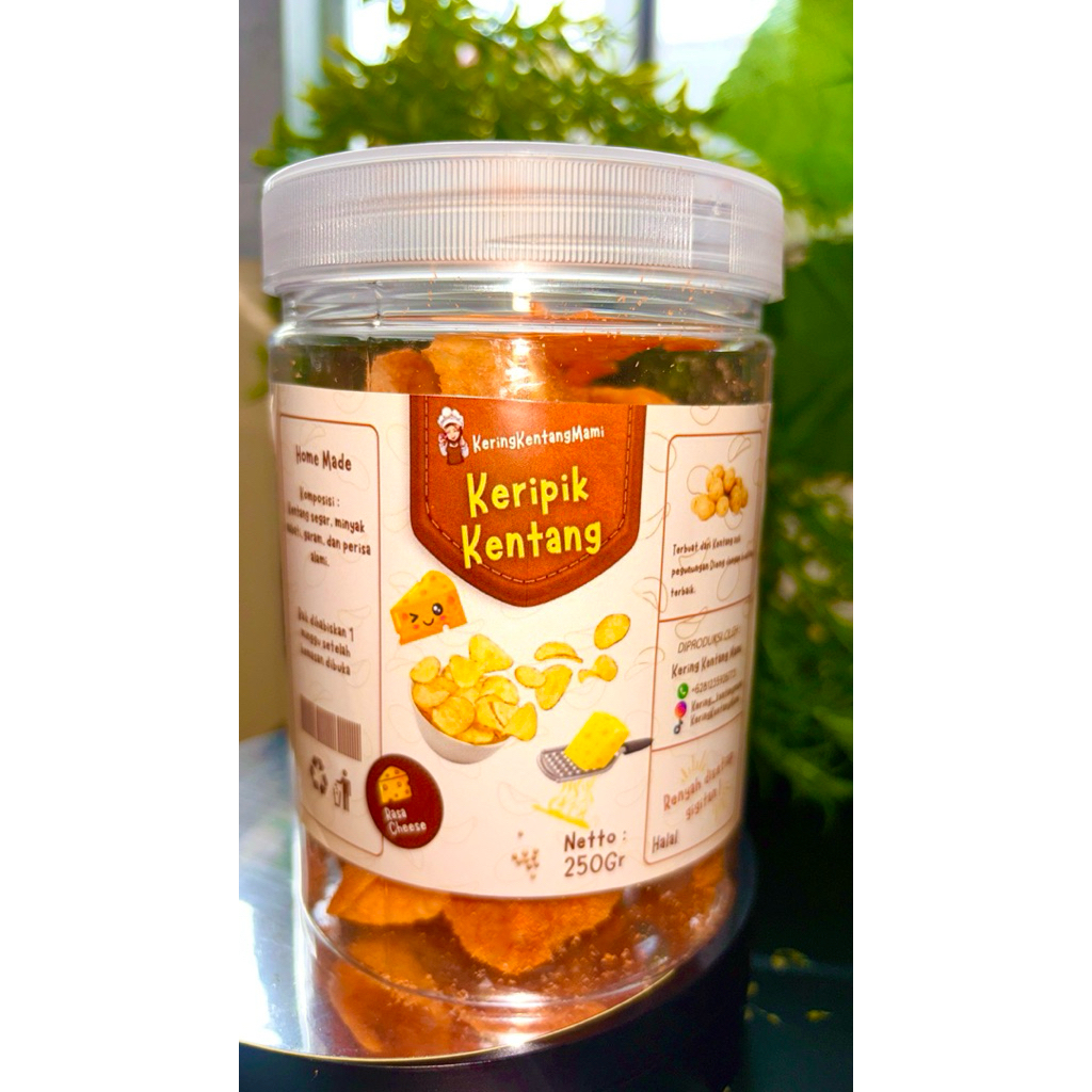 

kripik kentang Mami crunchy ,aneka rada ,renyah,gurih,camilan kekinian