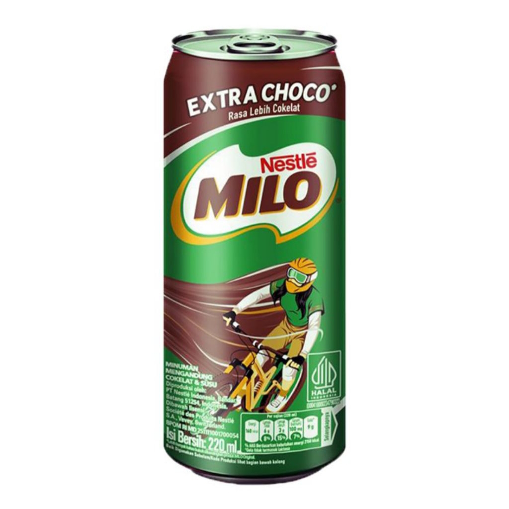 

Milo Minuman Ekstra Cokelat Kaleng 220 ml