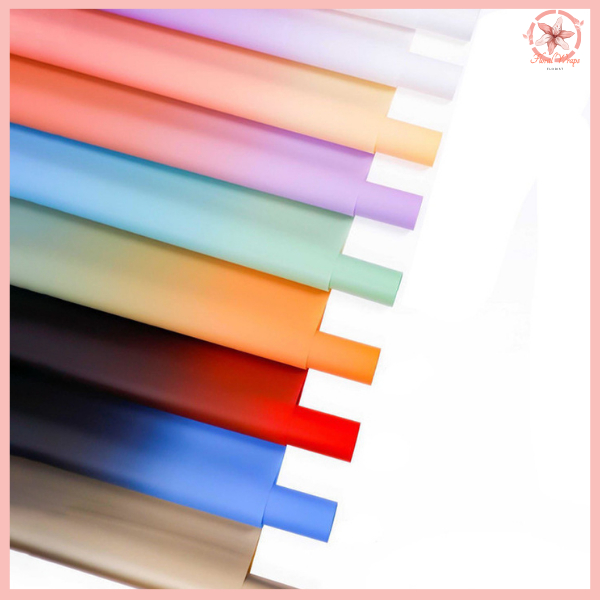 

PACK 20 Kertas Buket cellophane gradient Flower Wrapping Paper Florist KB6183