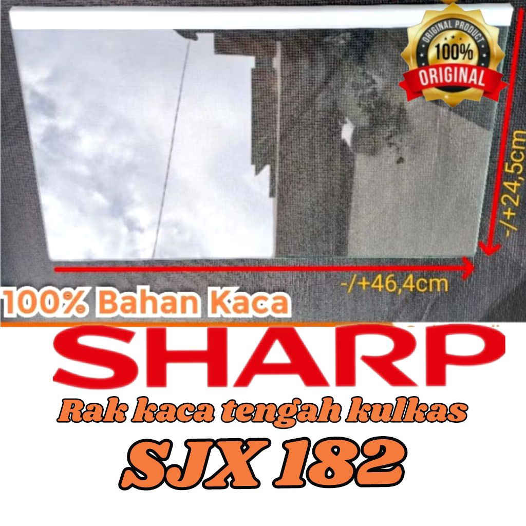 Rak kaca/rak kulkas kaca sharp sjx 182/sjx-182/sjx182/rak tengah kulkas sharp