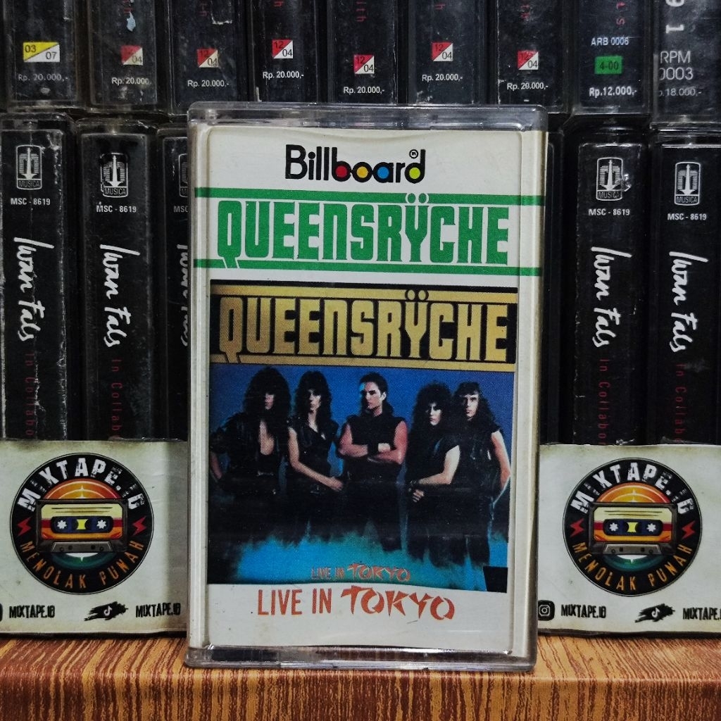 Kaset Pita - Queensryche - Live In Tokyo - Radio Tape - Kaset - Radio - Pemutar Kaset - Retro - Clas