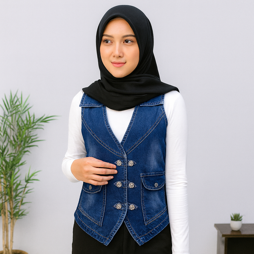 Rompi Jeans Wanita Merk Olfin
