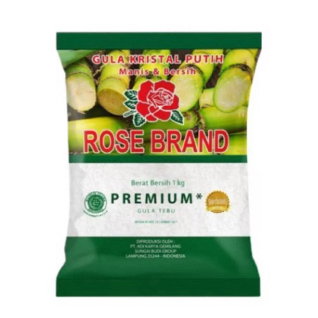 

Rose brand gula kristal putih Tebu Premium 1kg