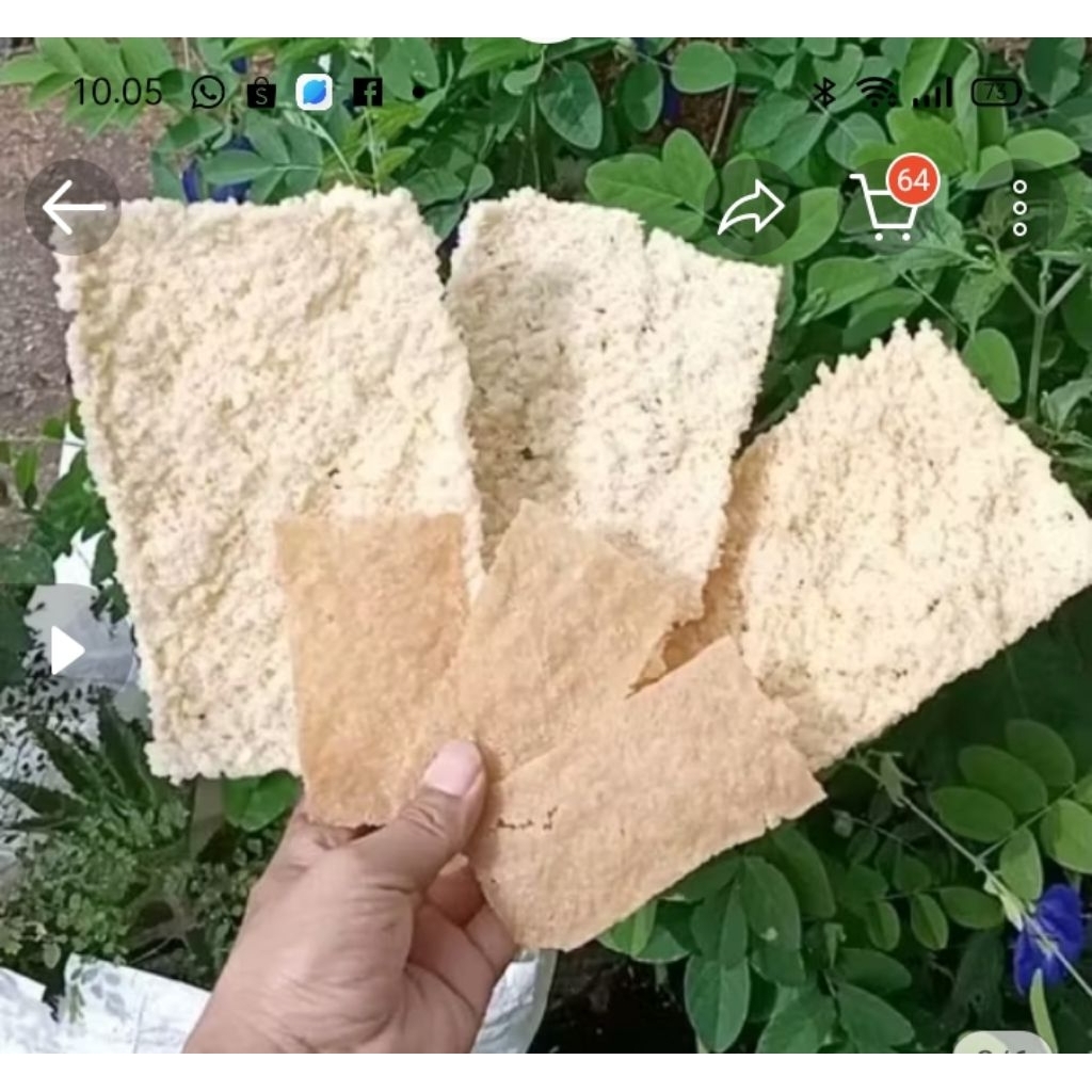 

Krupuk puli/ krupuk gendar makanan khas Madiun rasa gurih renyah lezat mentah 0,5 kg