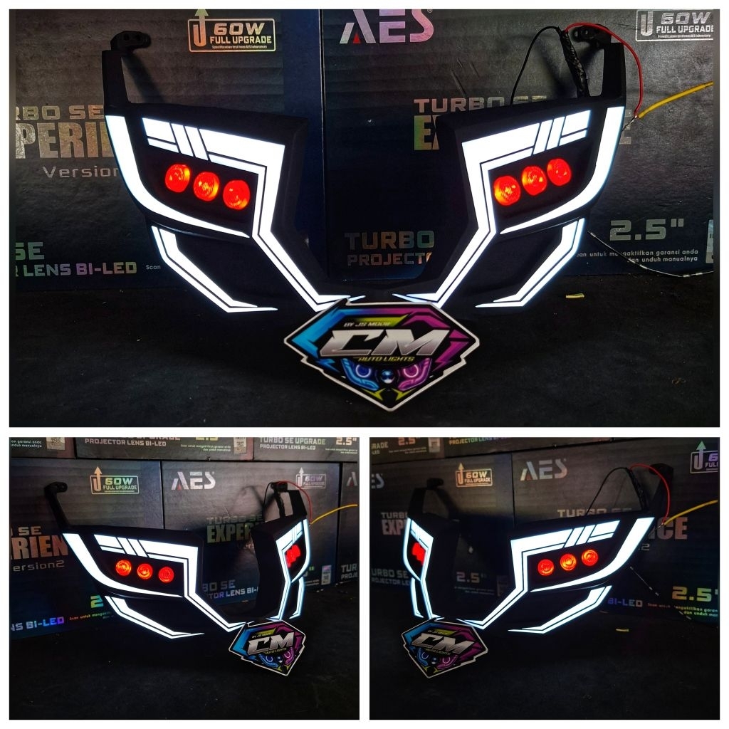 FRAME LAZY EYES LAMPU ALIS FRAME LAZY BILED FRAME CUSTOM SINGLE BILED AES EXPERIENCE YAMAHA NMAX OLD