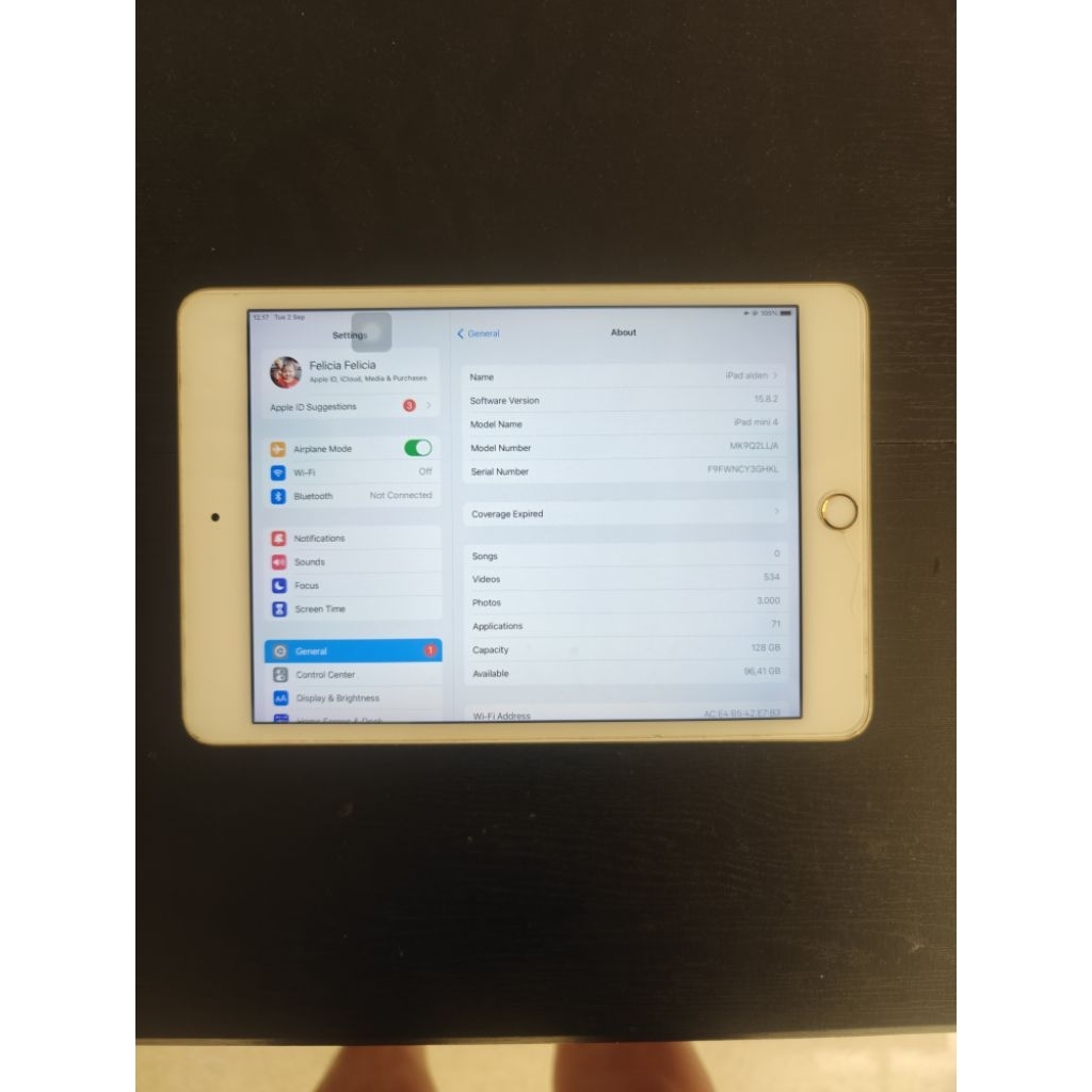 IPAD MINI 4 128GB - Wi-Fi (GOLD)