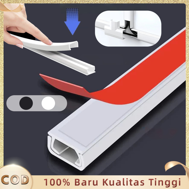 Jalur Kabel Dinding Kabel Duct Hitam Putih Kabel Dak Kabel Protektor Dinding 1meter Duct Ducting Cab