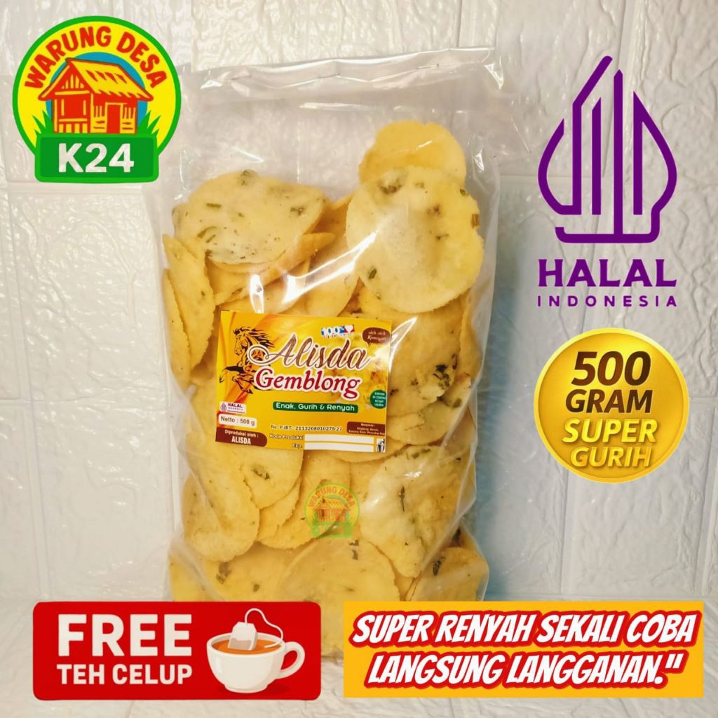 

CEMILAN Kripik Gemblong 500gr /Kecimpring/Comring/ Murah Halal Khas Kuningan