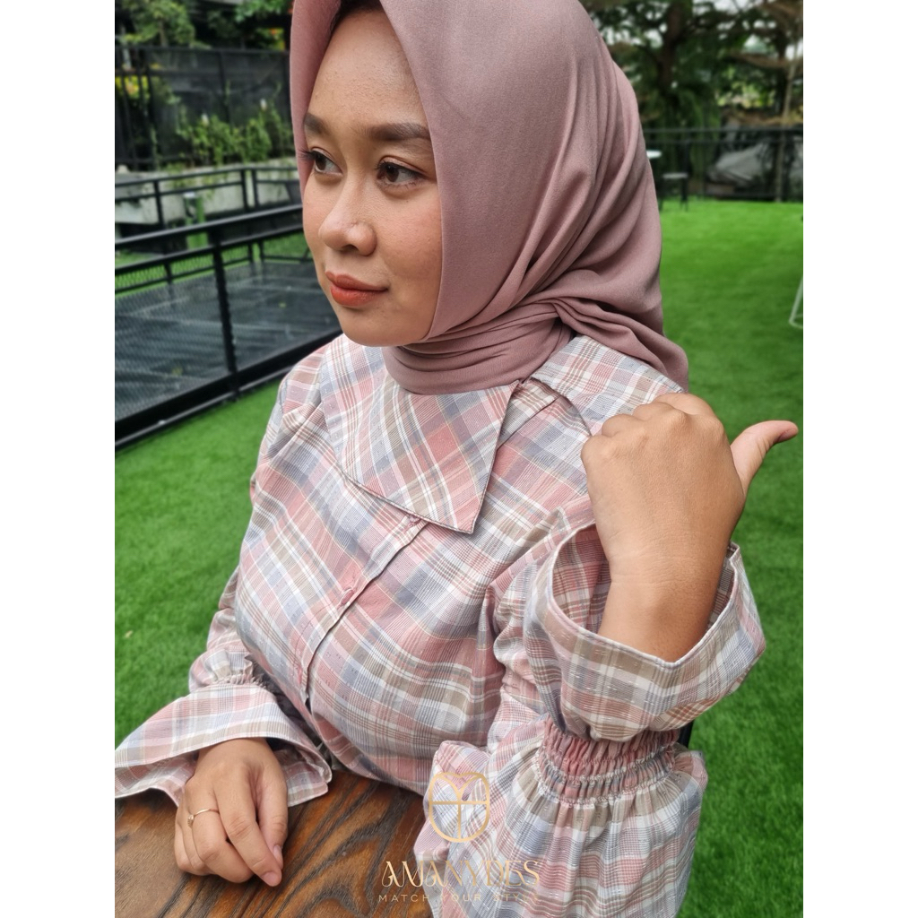 Kemeja Faradiba Amanydes LIMITED EDITION | “Kemeja Tunik Wanita Tali Pinggang – Baju Lebaran 2026