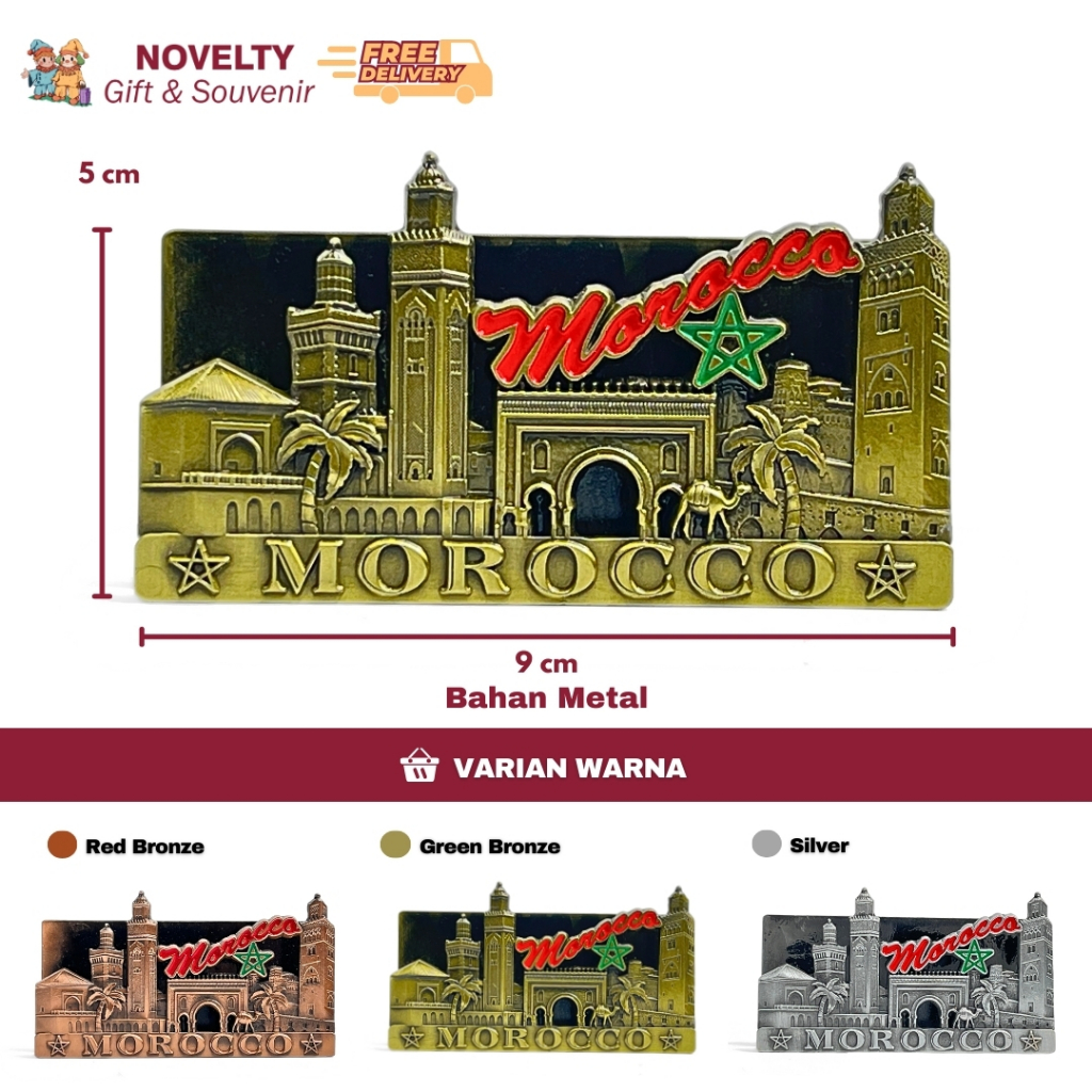 

Souvenir tempat kartu nama name card Morocco oleh oleh negara Moroko Afrika