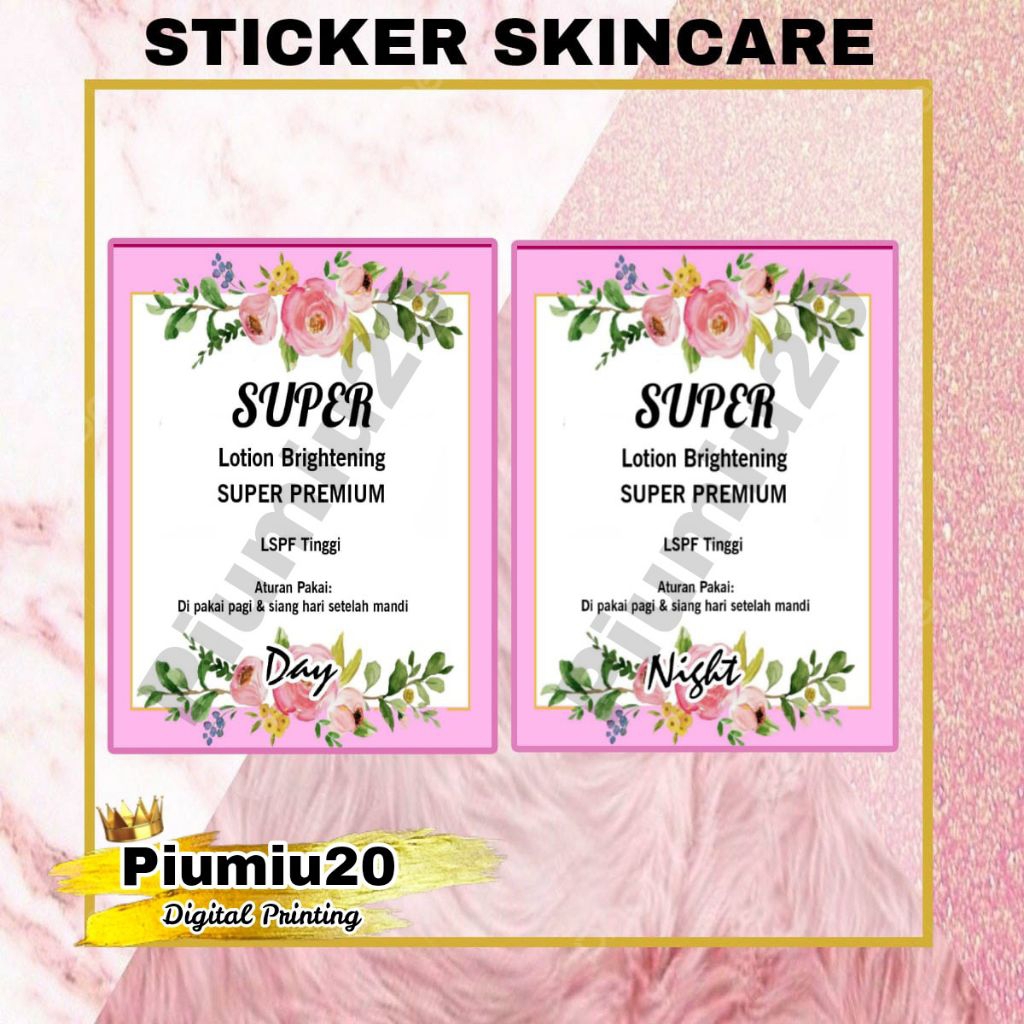 

STIKER PRODUK SKINCARE LOTION BISA CUSTOM TULISAN