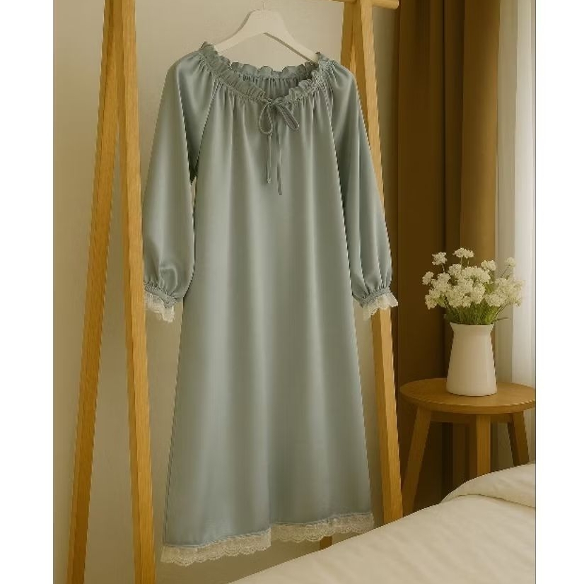 Baju Wanita Lengan Panjang Miss Isyana BD23 Baju Wanita Silk Daster Cantik Jumbo Daster Jumbo Premiu