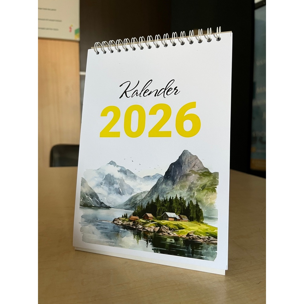 

Kalender Meja 2026 Promosi Perusahaan – 12 Lembar 1 Sisi - LINEN | Free Desain + Grosir Murah