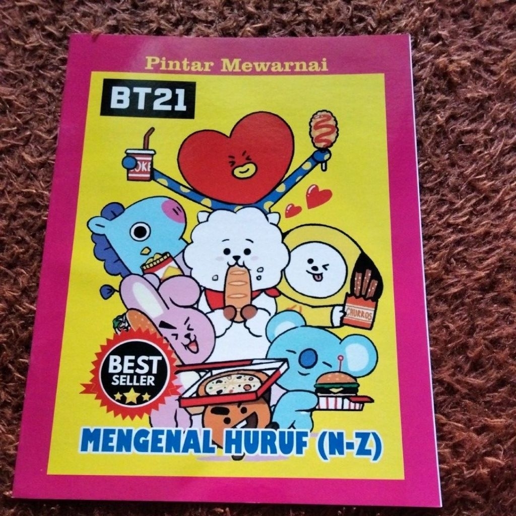 Buku mewarnai seri BT 21 mengenal huruf A-Z
