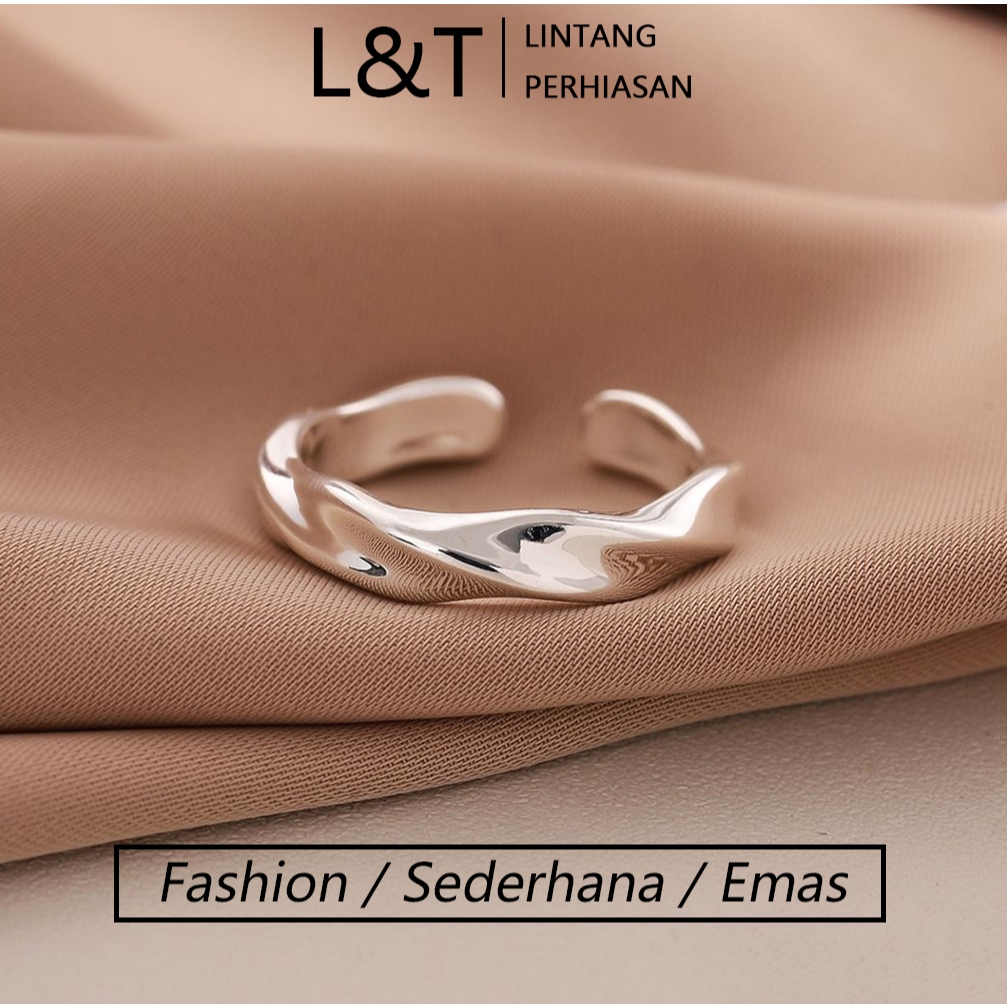 [Kotak Gratis] Cincin pasangan desain perak titanium premium dapat disesuaikan, cincin pertunangan e