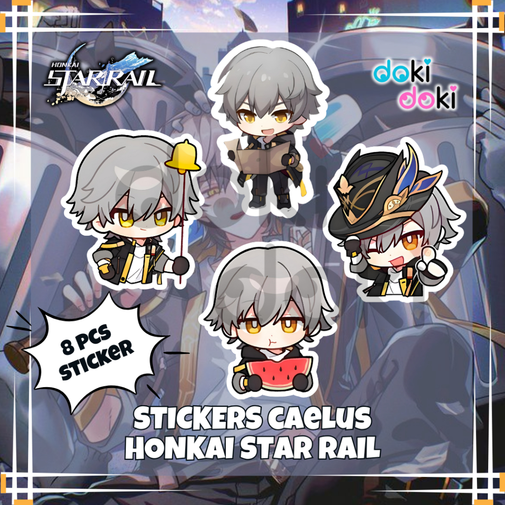 

8 Pcs Stickers Game Caelus Honkai Star Rail