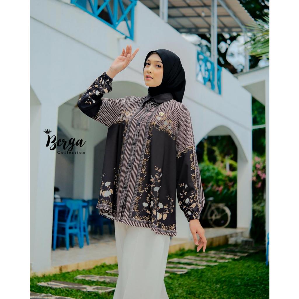 blouse tunik oversize motif printing terbaru premium Deska by Berga Collection
