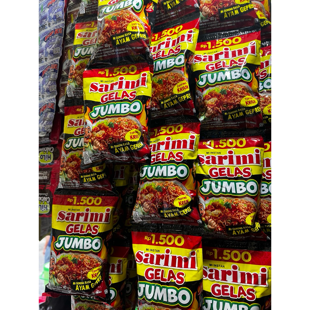 

Sarimi Gelas Jumbo Ayam Geprek