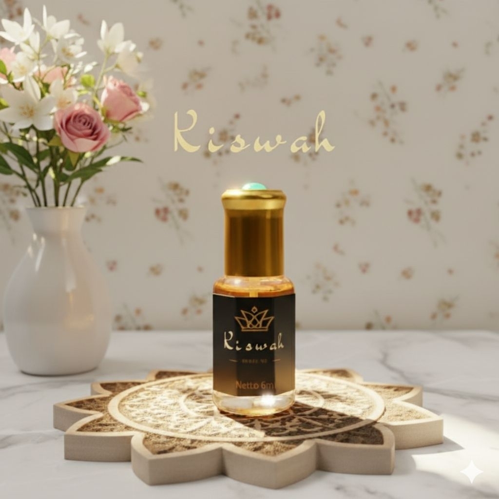 Parfum Kiswah - Parfum Ibadah - Kemasan Roll On Oles - 100% Non Alkohol - Parfum Minyak Wangi Kiswah